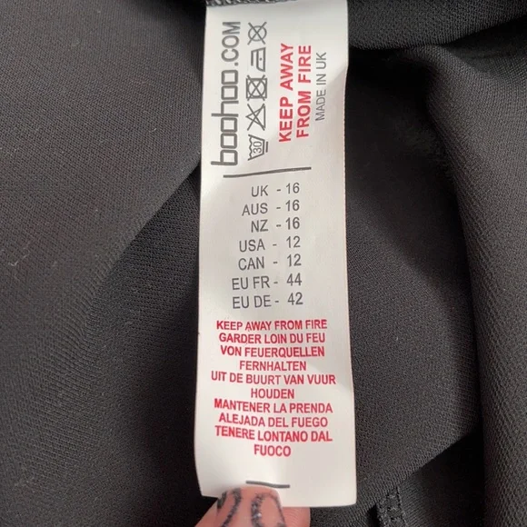 Black wrap dress Boohoo 12 black mini wrap dress - Picture 12 of 13